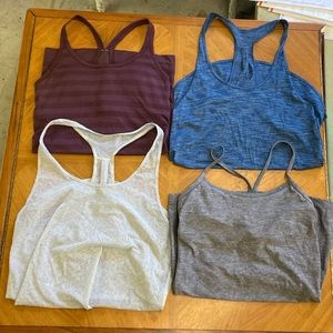 Bundle of 4 Lululemon Tank Tops- size 6